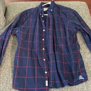Express button down navy and red shirt (wore once)